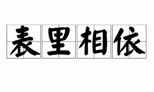 表里相依小说观看-表里相依近义词