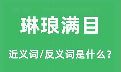 琳琅满目的近义词是什么-琳琅满目的近义词是什么词