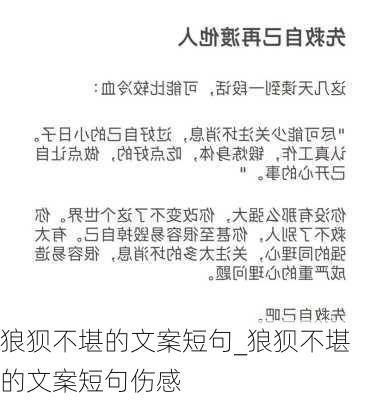 狼狈不堪的文案短句_狼狈不堪的文案短句伤感