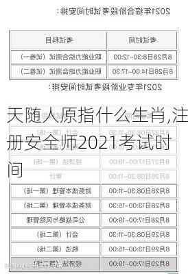 天随人原指什么生肖,注册安全师2021考试时间