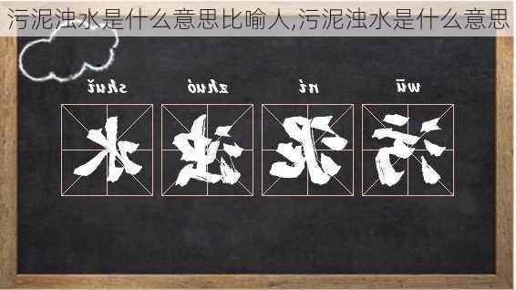 污泥浊水是什么意思比喻人,污泥浊水是什么意思