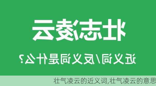 壮气凌云的近义词,壮气凌云的意思