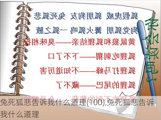 兔死狐悲告诉我什么道理(100),兔死狐悲告诉我什么道理