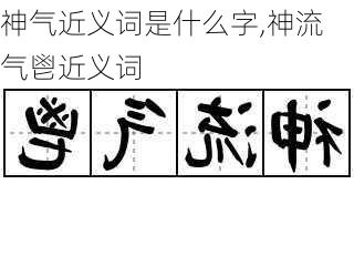 神气近义词是什么字,神流气鬯近义词