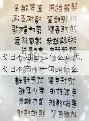 故旧不如旧 是什么意思,故旧不弃下一句是什么