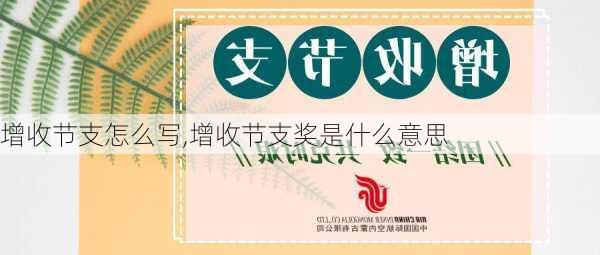 增收节支怎么写,增收节支奖是什么意思