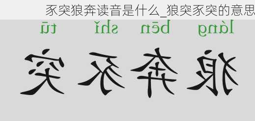 豕突狼奔读音是什么_狼突豕突的意思