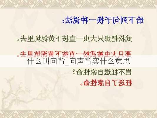 什么叫向背_向声背实什么意思