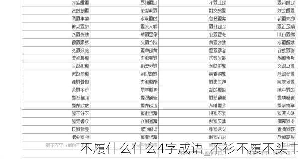 不履什么什么4字成语_不衫不履不头巾